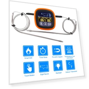 Digital Kitchen Thermometer with 2 Probes — Instant-Read, Good Household Items