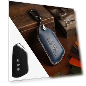 Genuine Leather Smart Car Key Cover — Clothing, Auto Parts Decorate