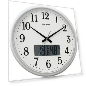 Silver Time Sensor Analog Wall Clock — Wall, MJ Select