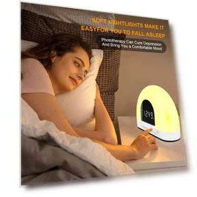 Sunrise/Sunset Simulation Alarm Clock with Smart Night Light — Alarms & Clocks, Daily necessities-V