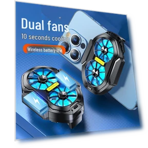 Dual-Fan Wireless Silent Mobile Cooling Clip — Cooling Pads & Fans, Home of smartphone & tablet accessories