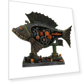 Innovative Robotic Fish Aquascaping Resin Aquarium Ornament — Coral Decor, Health & Beauty PRODUCT