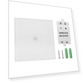 Wireless Remote Touch Light Wall Switch Panel with Receiver — Ceiling Fan Wall Controls, CosyHome