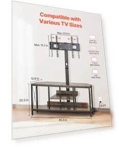 45" TV Stand with Mount — Mounts, VEVOR