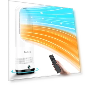 Bladeless Tower Fan with Heater Combo — Stand Fans, Ecocomfy