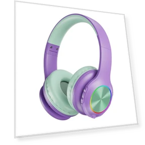 Kids Wireless Headphones with LED Lights — In-Ear Headphones, Candy Bila