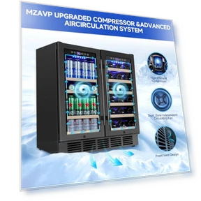 Large Capacity Dual Zone Wine Beverage Cooler — Wine Storage Solutions, MZAVP