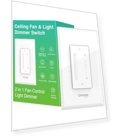 Smart Dimmer Switch with Ceiling Fan Control — Ceiling Fan Wall Controls, GHome Smart