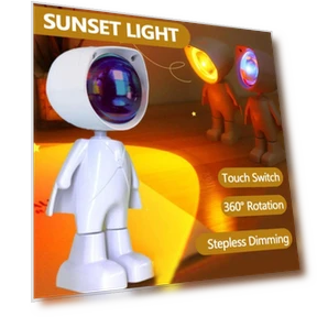 Robot Astronaut with Rainbow Projection — Creative Lighting Solutions, HMM