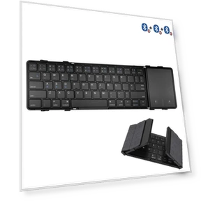 Folding Bluetooth Keyboard with Touchpad/Numeric Pad — Keyboards, SeenDa