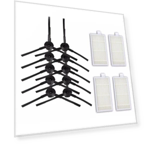 Side Brushes + Filter + Sponge Sets — Vacuum Attachments, Garen