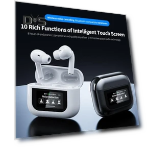 Wireless Earbuds with Touch Screen — In-Ear Headphones, Enjoy Smart Home