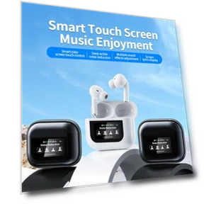 Wireless Earbuds with Touch Screen — In-Ear Headphones, electronic