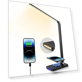 LED Foldable Desk Lamp with USB Charging — Study & Desk Lighting, Super Star Mall