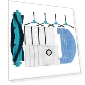 Main Side Brush-Mop with Dust Collector Filter — Vacuum Attachments, Elegant Living House