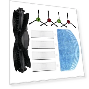 Roller Side Brush Hepa Filter Mop Cloths — Parts & Accessories, Elegant Living House