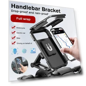 360° Adjustable Motorcycle Phone Holder — Dashboard Installation Kits, WISEUP Tool