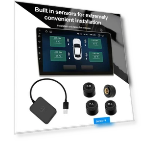 Automotive Tire Pressure Monitoring System with Mobile Display — TPMS Sensor Replacements, Auto Home Solutions