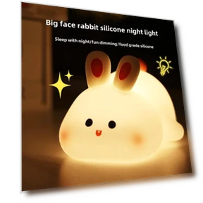 Silicone Rabbit Night Light — Lamps & Shades, AI Supermarket