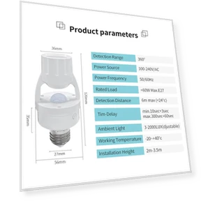 E27 Socket Converter PIR Motion Sensor — Motion Sensors, Build My Home