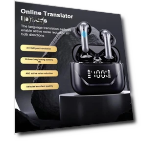 Bluetooth Earbuds with Active Noise Cancellation and Real-Time Translation — In-Ear Headphones, Enjoy Smart Home