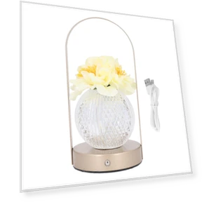 Crystal Flower Lamp with Adjustable Brightness — Overhead Lighting, ZuiyouBeauty1