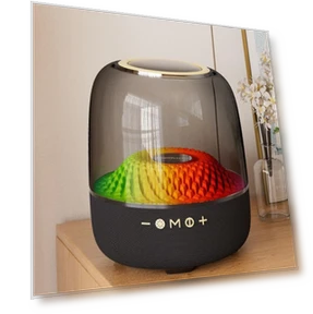 Transparent Glass Bluetooth Speaker — Portable Audio, Smarter than future