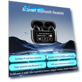 True Wireless Bluetooth Earbuds with Noise Cancellation and Smart Display — Audio Gear, TopSky