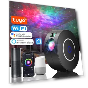 Smart Aurora Galaxy Star Projector Night Light — Night Lights, Lntelligent Living Hall