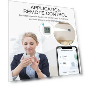 Mini LCD Smart Temperature and Humidity Sensor — Home Climate Control, Home Textile Home Decoration