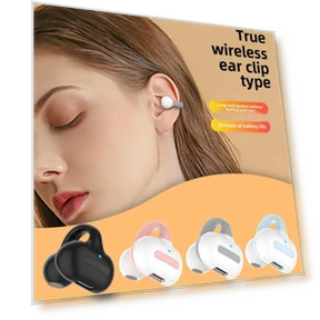 Bluetooth Headphones with Ear Clip — Headsets, QUEED
