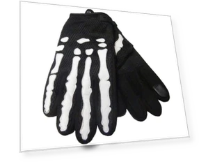 Bone Mesh Gloves with Skull Design — Handwear Collection, Zen Picks - Japan Product select -