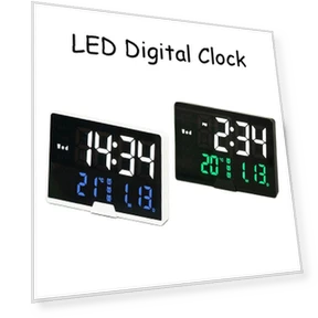 Digital Alarm Clock with LED Display — Alarm, Home Furnishing Department Mall