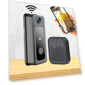 Mini Wireless Doorbell with Two-Way Audio — Smart Home Security, Chic Home