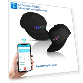 Programmable LED Message Cap — Wearable Accessories, Bohuidadeng