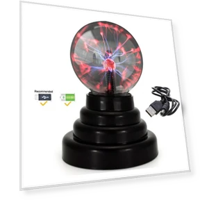 3-inch Touch USB Night Light Magic Lightning Ball — Creative Lighting Solutions, Serene Greens