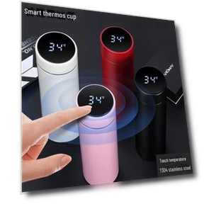 Portable Smart Temperature Display Tumbler — Beverage Warmers, VividTrove