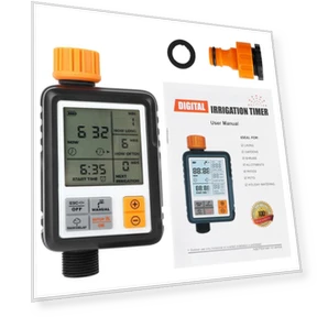 Automatic Smart LCD Display Electronic Garden Water Timer — Controllers, KONNWEI