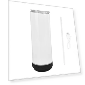 Portable Music Mug with Bluetooth Speaker — Travel Mugs & Tumblers, KONNWEI