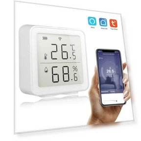 Smart WiFi Humidity Sensor Hygrometer — Home Climate Control, KONNWEI