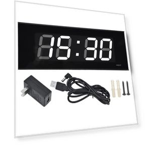 Digital Wall Clock with Auto Brightness Adjustment — Desk & Shelf, Vestidos