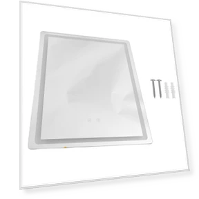 LED Bathroom Mirror with Touch Screen — Shower, Vestidos