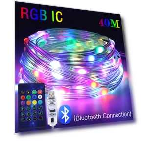 Smart RGB LED Party Garland — Outdoor String Lights, AutoSphere