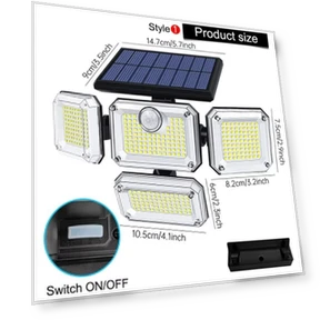 Solar Light Outdoor LED Integrated Super Bright Motion Sensor — Outdoor Security & Flood Lighting, AutoSphere