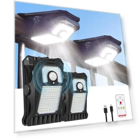 Solar Security Smart Motion Lights — Outdoor Security & Flood Lighting, LIUXING Fire Solar Lamp