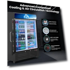 Commercial Refrigerator with Glass Door — Mini Fridges, Mojgar