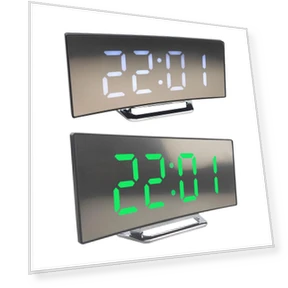 Curved LED Electronic Clock with Sleep Temperature — Clocks, Daily necessities-V