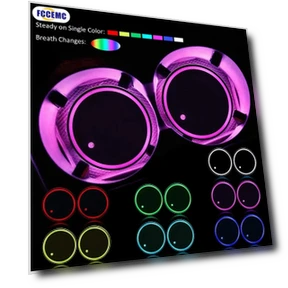 LED Car Holder Coasters — Car Cup Holders, Dream Garage