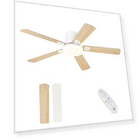 Low Profile Ceiling Fan with Light and Remote — Ceiling Fan Lighting Solutions, AUTELO