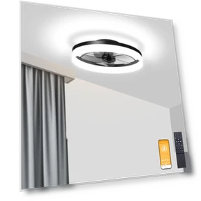Low Profile Ceiling Fan with Lights and Remote — Ceiling Fan Wall Controls, VOLISUN